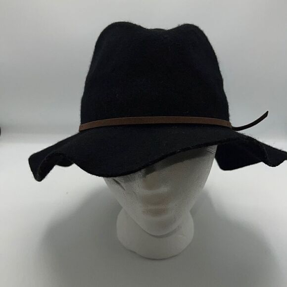 BRIXTON Valley Wool Black Fedora Hat-OS - Picture 5 of 7